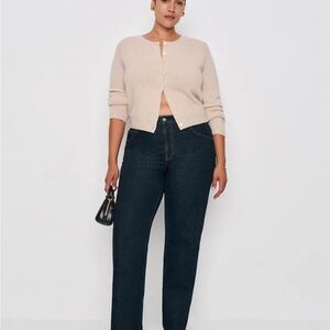 Reformation Dark Blue Straight Leg Jeans